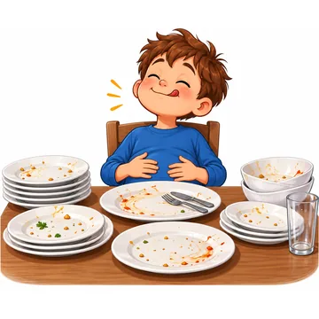 Çünkü çok yemek yemiş — neden-sonuç kartı (cevap)